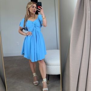Elegant Blue Women's Dress